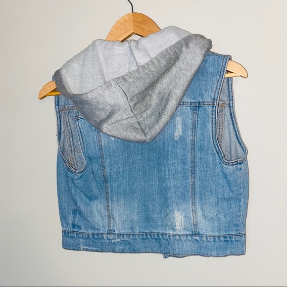 Ci Sono Denim Hooded Vest - Picture 3 of 4